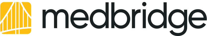 MedBridge logo with a yellow abstract design on the left and "medbridge" in bold black letters on the right.